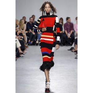 Proenza Schouler Knit Dress w/ Feathers